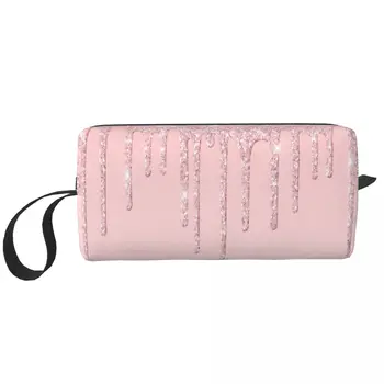 Сумки для макияжа с блестками из розового золота, фиолетовая модная розовая мужская косметичка, стильная дорожная сумка для хранения кошелька