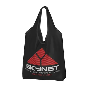 Сумки для покупок Skynet Cyberdyne Systems, складные, весом 50 фунтов, Терминатор, Эко-сумка, экологичная, экологичная