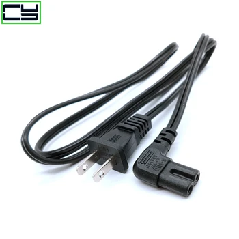 США 2pin Штекер под прямым углом 90 градусов IEC 320 IEC320 C7 шнур питания кабель 1 М 100 см 3 фута