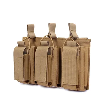 Тактическая сумка-клипса для переноски тройняшек M4 M16 MOLLE Тактический жилет Сумка для аксессуаров Уличная поясная сумка Охотничьи принадлежности