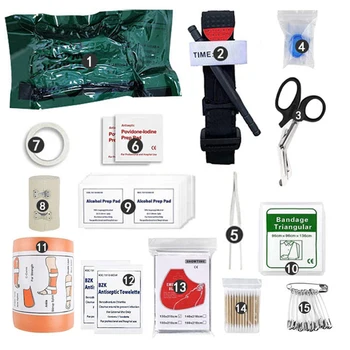 Тактический комплект, аптечка первой помощи, сумка для экстренной помощи при травмах, IFAK, Израильский военный бандаж, шина, Медицинское снаряжение для выживания на открытом воздухе