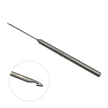 Хирургический проволочный крюк с заостренным наконечником Хирургический 153 мм Пластиковый хирургический инструмент из нержавеющей стали