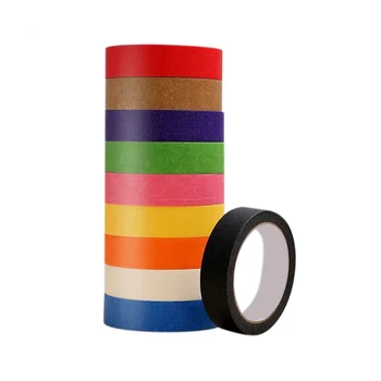 Цветная клейкая лента, 1 дюйм яркой клейкой ленты для рукоделия, яркая клейкая лента цвета радуги, отлично подходит для декоративно-прикладного искусства