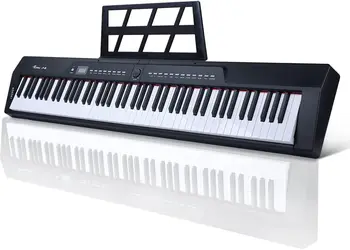 Цифровое Пианино EP30 для начинающих, 88-клавишное Полноразмерное Полувзвешенное Клавишное Пианино, Портативное Электрическое Пианино с педалью сустейна, блок питания