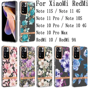 Чехлы для мобильных телефонов Sunjolly, Чехлы для XiaoMi RedMi 10 9A, RedMi Note 11S 11 10S Pro Max 4G, чехол-накладка с цветочным рисунком, наполовину завернутый