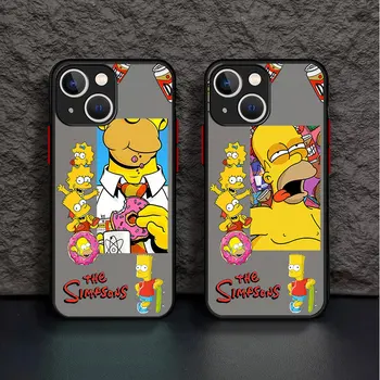 Чехол для iPhone 13 8 Plus 15 Pro 12 Mini 7 14 Pro Max XR SE XS X 11 Pro 14 Pro Чехол-Бампер Capa Противоударный The Simpsons-Homer