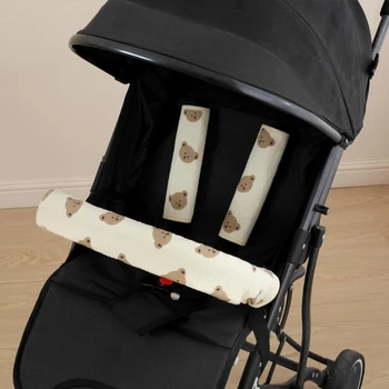 Чехол для подлокотника коляски, мягкая и дышащая детская тележка, ремень безопасности, наплечный рукав