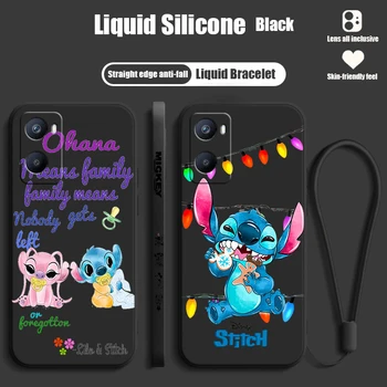 Чехол для телефона Stitch Disney Cute для OPPO A98 A96 A94 A93 A77S A76 A74 A73 A72 A57E S A56S с жидким покрытием слева