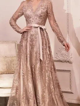 Элегантное платье для матери невесты из розового золота с короткими рукавами Повод Официальная вечеринка Свадьба Лето 2023 г.