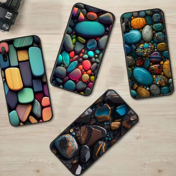 Эстетичный чехол для телефона с камнями из камня для Huawei P50 P40 P30 Pro Lite P Smart 2021 2019 Magic 3 Черный мягкий чехол для телефона Funda