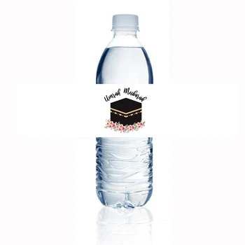 этикетка для бутылки с водой Умра Мубарак, украшения для вечеринок Хадж Мубарак Ид