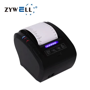 Zywell wall printing 80 мм usb wifi термопринтер чеков с резаком и портом для кассового аппарата zy606