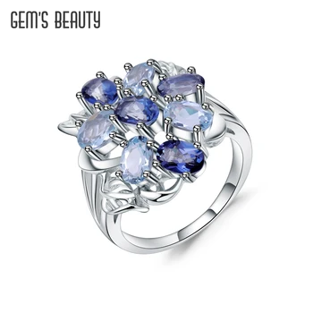 Модное кольцо GEM'S BEAUTY Круглое кольцо Простые Женщины С милым Темпераментом Бутик Ювелирных аксессуаров Кольцо регулируемого размера Лучший подарок