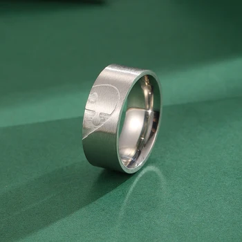 Обручальное кольцо Chandler с сердечком-головоломкой из нержавеющей стали из позолоченного металла в тон кольцам унисекс