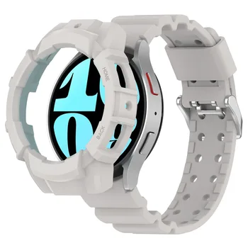 ПК Защитный Чехол для Samsung Galaxy Watch 6 44 мм 40 мм силиконовый Без Зазоров correa для Galaxy Watch 6Classic 43 47 мм Браслет