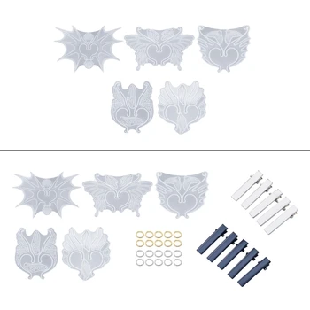 Серьги с комбинированной геометрией в виде крыла и хвоста, силиконовые формы, подходящие для изготовления поделок из эпоксидной смолы, орнамента, кулона, брелка для ключей