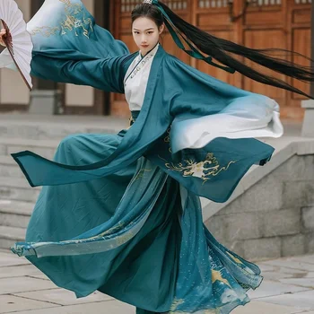 Традиционное платье Ханфу большого размера, мужской костюм династии Хань, пара китайских костюмов Древнего фехтовальщика, мужское кимоно, костюм Тан